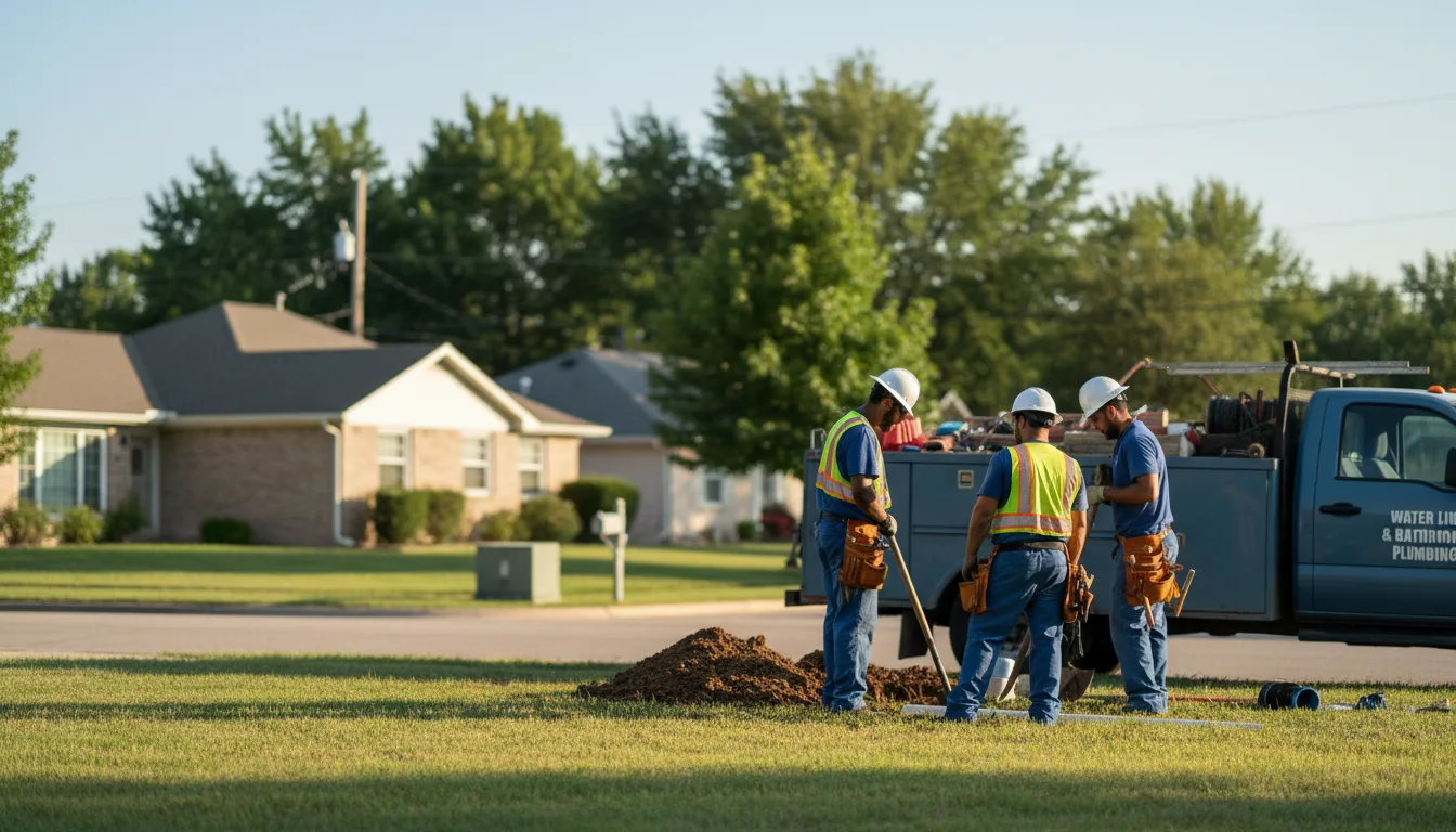 Residential water line and bathroom plumbing service in Whitewater, MO